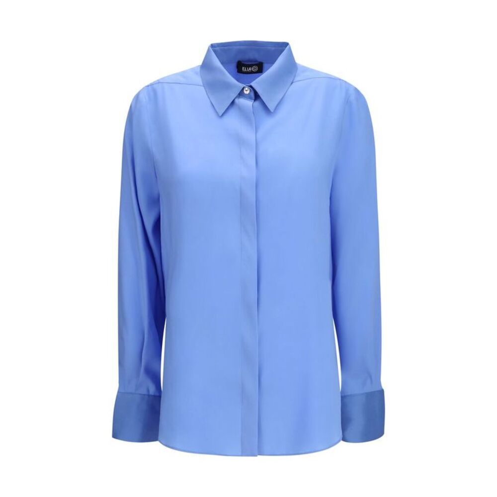 Ella Blue Silk Women's Blouse